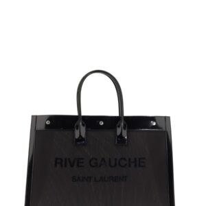 Explore the authentic Saint Laurent women's RIVE GAUCHE MEDIUM TOTE BAG in Black