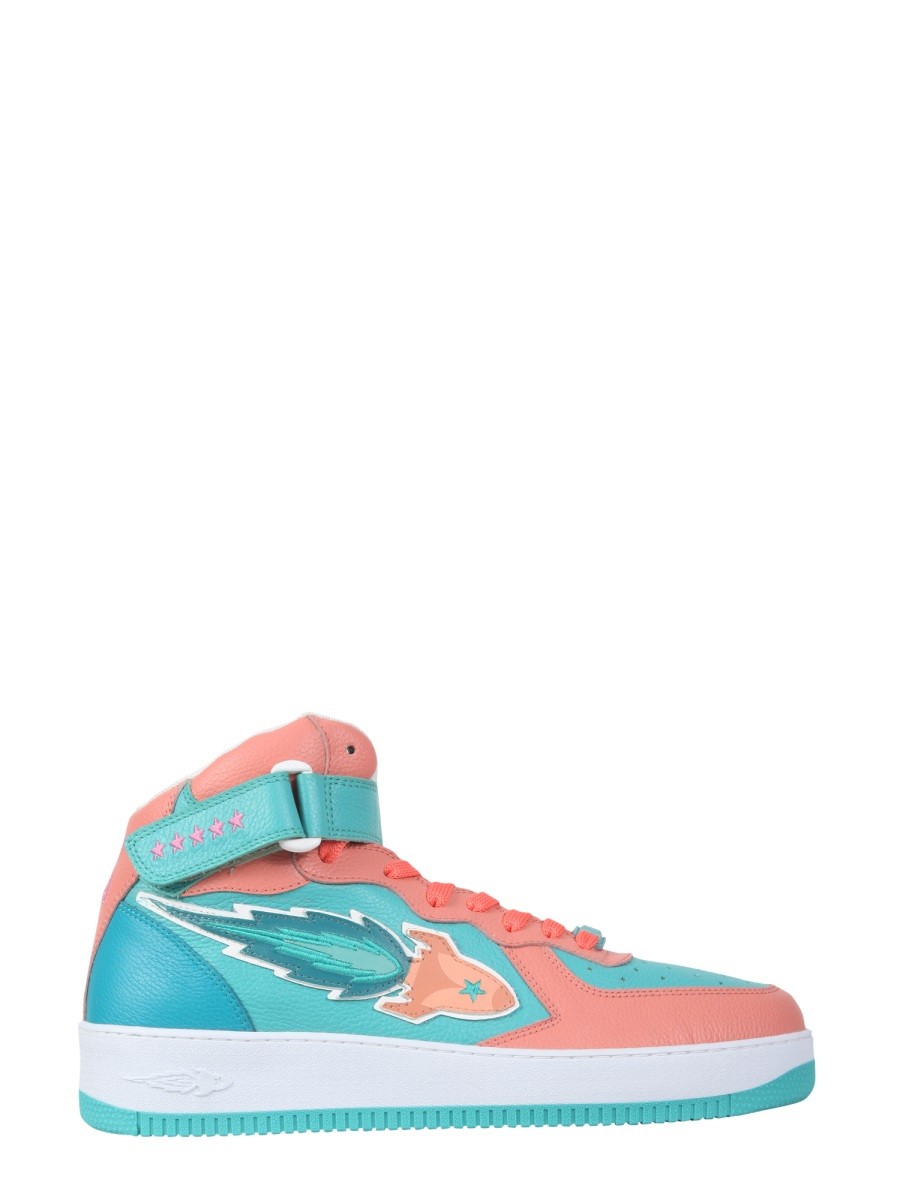 Discover the authentic ENTERPRISE JAPAN men's ROCKET MID SNEAKERS in Azure