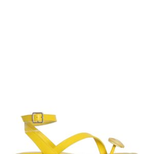 Discover the authentic GIA BORGHINI women's ROSIE 18 GIA/RHW LEATHER SANDALS in Yellow