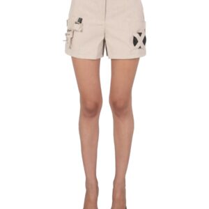 Explore the authentic Moschino women's "SAFARI ESSENTIAL KIT" BERMUDA in beige