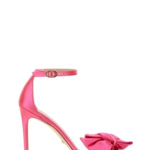 Discover the authentic Stuart Weitzman women's SANDAL NUDISTCURVE LOVEKNOT 100 in Fuchsia