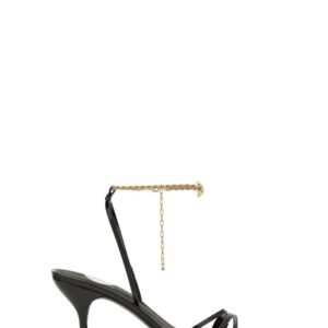 Refresh your wardrobe with the Ferragamo women's SANDAL WITH CHAIN in Black
