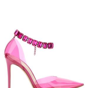 Discover the authentic GIANVITO ROSSI women's SANDAL WITH CRYSTALS in Fuchsia