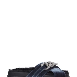 Refresh your wardrobe with the N°21 women's SANDALS WITH OVERSIZED CHAIN in GREEN