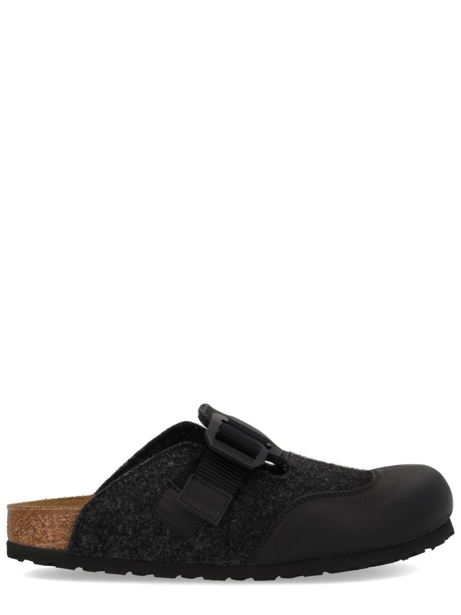 Explore the authentic Birkenstock unisex SANDALWOOD "BOSTON NOVA" in Grey