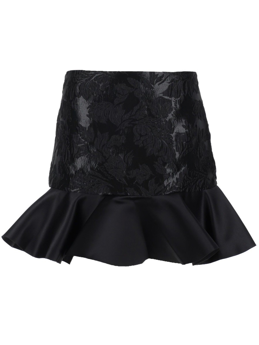 Discover the authentic GANNI women's SATIN MINISKIRT in Black