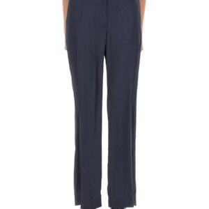 Refresh your wardrobe with the THEORY women's SATIN PANTS in Blue