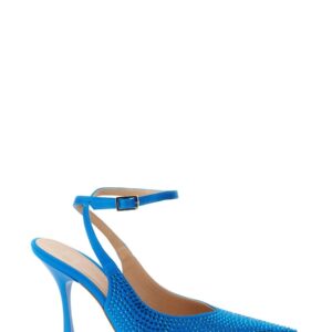 Discover the authentic LEONIE HANNE X LIU JO women's SATIN SLINGBACK in Azure