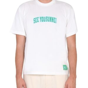 Refresh your wardrobe with the SUNNEI men's "SEE YOU SUNNEI" T-SHIRT in White