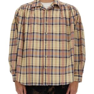 Elevate your look with the AïE men's SEERSUCKER COTTON SHIRT in Yellow