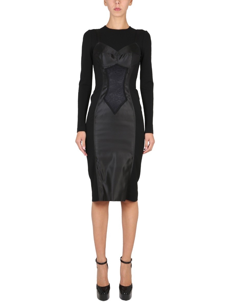 Discover the authentic Dolce & Gabbana women's SEQUIN MIDI DRESS in Black