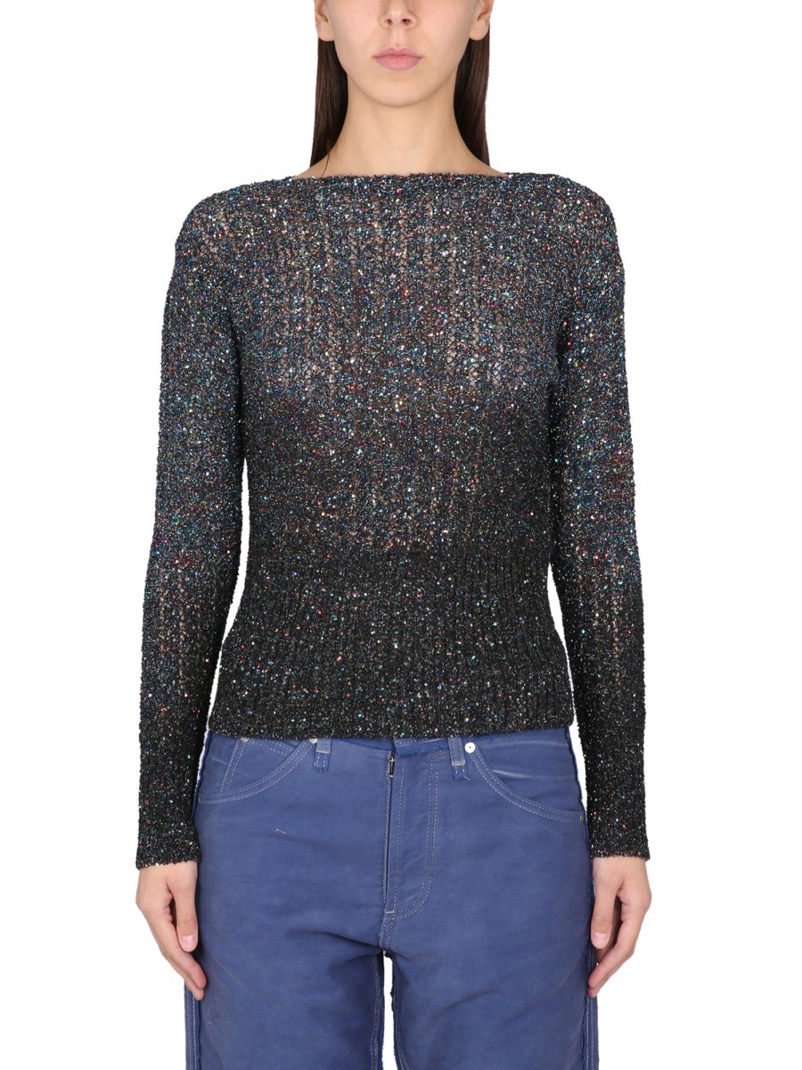 Refresh your wardrobe with the Maison Margiela women's SEQUINED SHIRT in Black