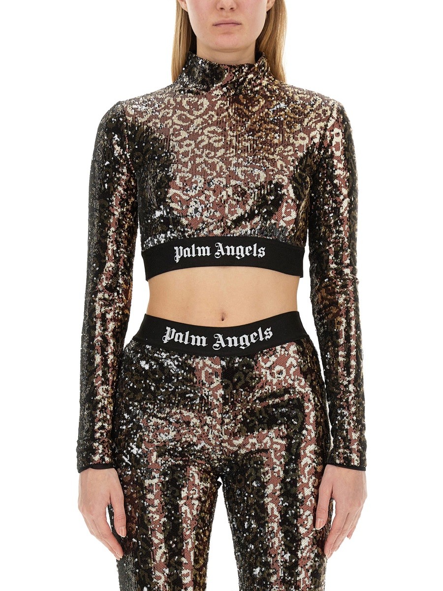 Refresh your wardrobe with the Palm Angels women's SEQUINED TOP in MULTICOLOUR