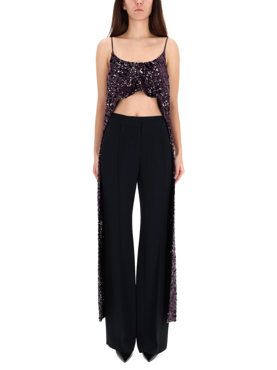 Discover the authentic RABANNE women's SEQUINED TOP in Purple