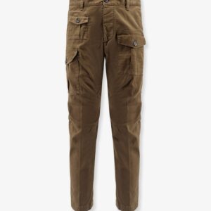 Discover the authentic Dsquared2 men's Sexy Cargo cotton trousers in Military green