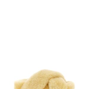 Refresh your wardrobe with the JIL SANDER women's SHEARLING SANDAL in POWDER