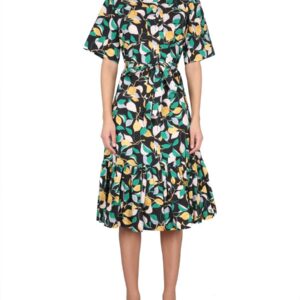 Explore the authentic LA DOUBLEJ women's SHIRT DRESS WITH BELT in MULTICOLOUR