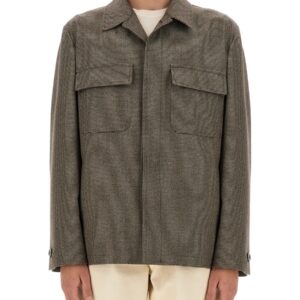 Refresh your wardrobe with the Lardini men's SHIRT JACKET in Brown