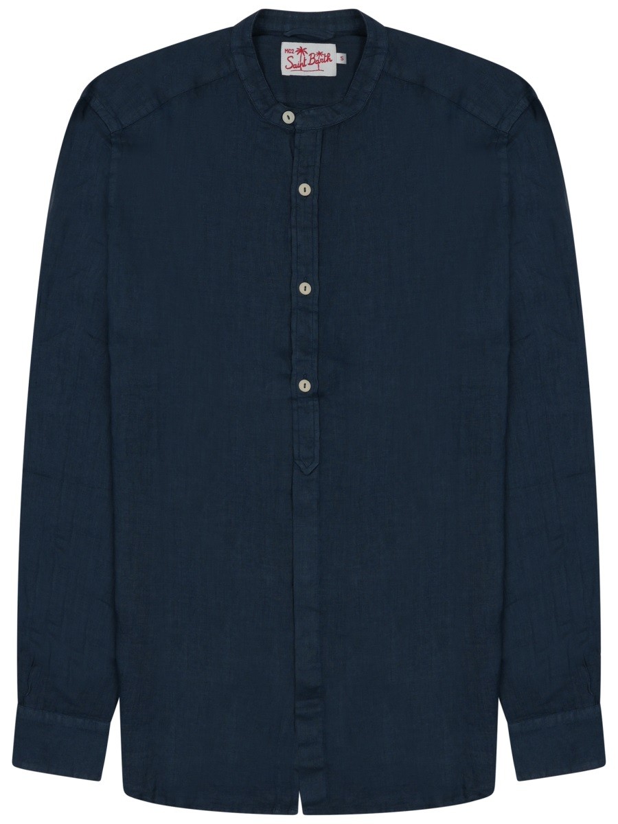 Elevate your look with the MC2 SAINT BARTH men's SHIRT "NAXOS" in Blue