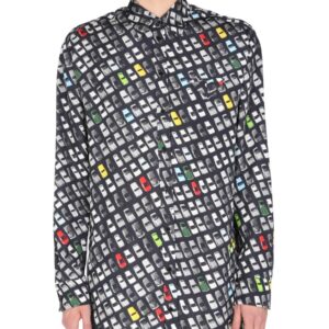 Explore the authentic Bottega Veneta men's SHIRT WITH ALLOVER PRINT in Black
