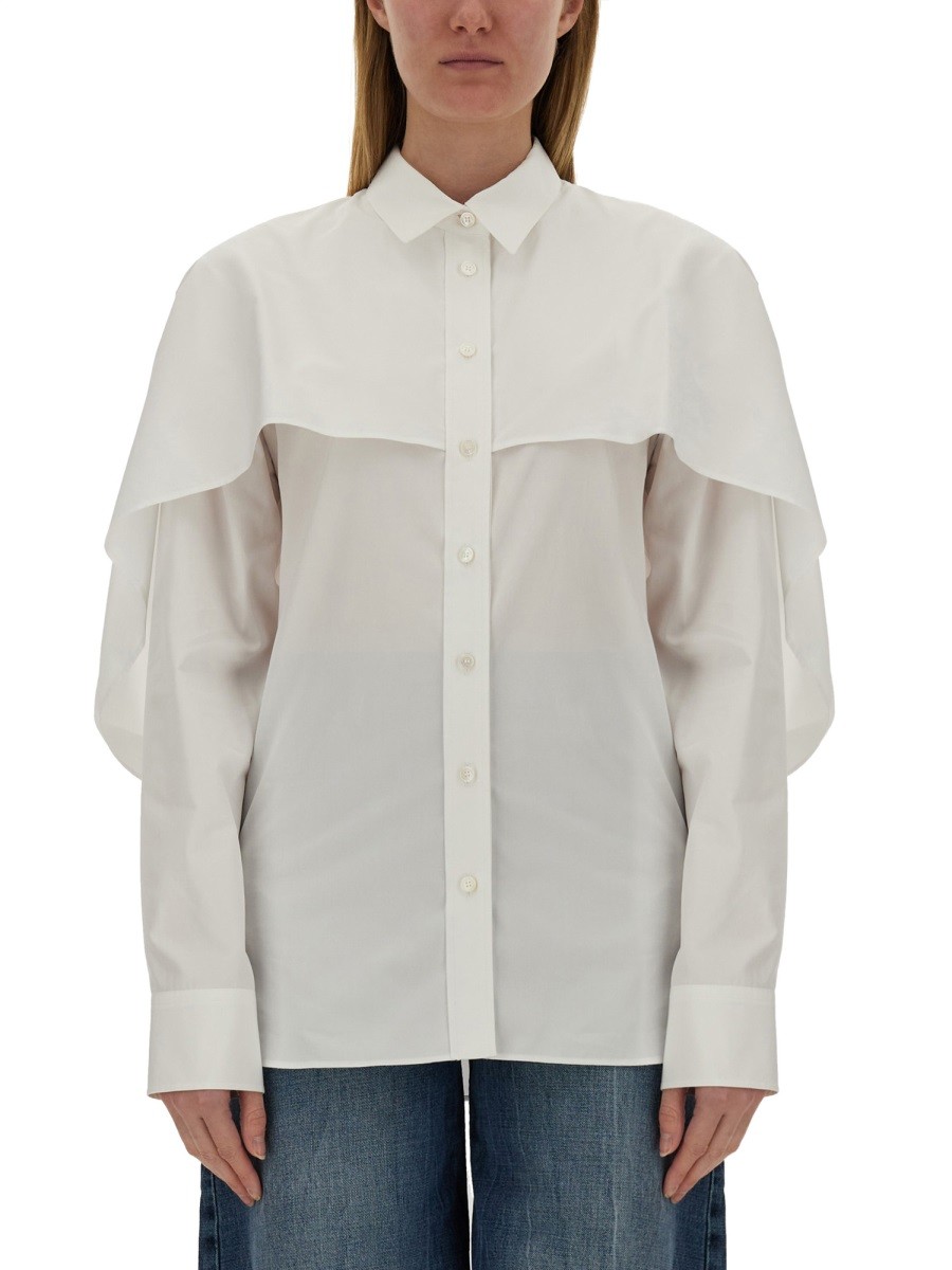 Refresh your wardrobe with the stella mccartney women's SHIRT WITH CAPE in White