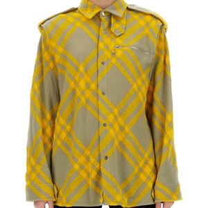 Discover the authentic Burberry women's SHIRT WITH CHECK PATTERN in Yellow