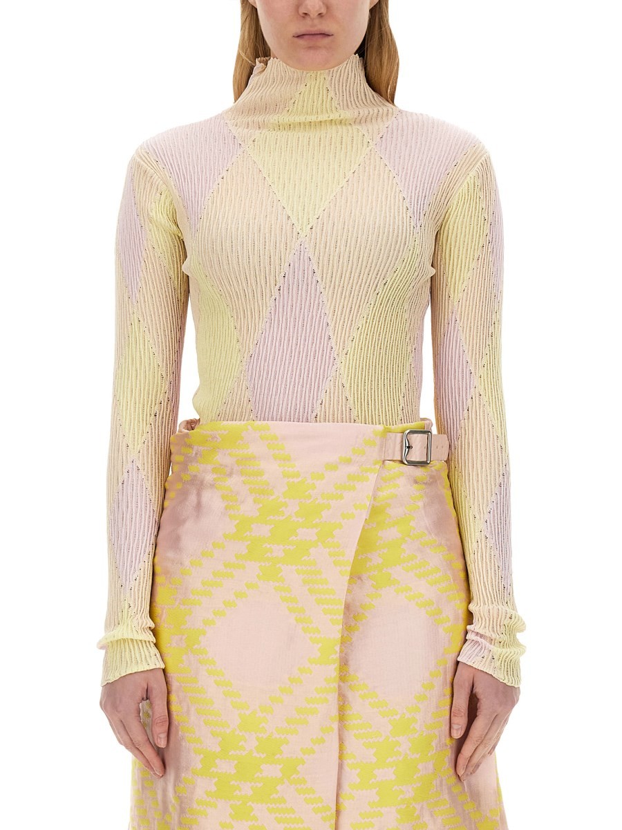 Explore the authentic Burberry women's SHIRT WITH CHECK PATTERN in MULTICOLOUR