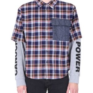 Refresh your wardrobe with the Dsquared2 men's SHIRT WITH DOUBLE SLEEVES in Blue