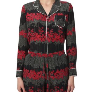 Discover the authentic RED VALENTINO women's SHIRT WITH DREAMING PEONY PRINT in Black