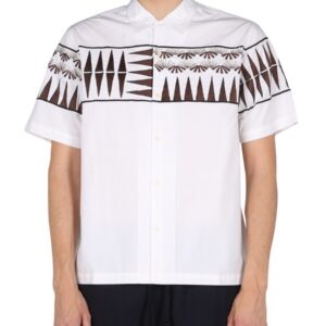 Explore the authentic UNIVERSAL WORKS men's SHIRT WITH EMBROIDERY in POWDER