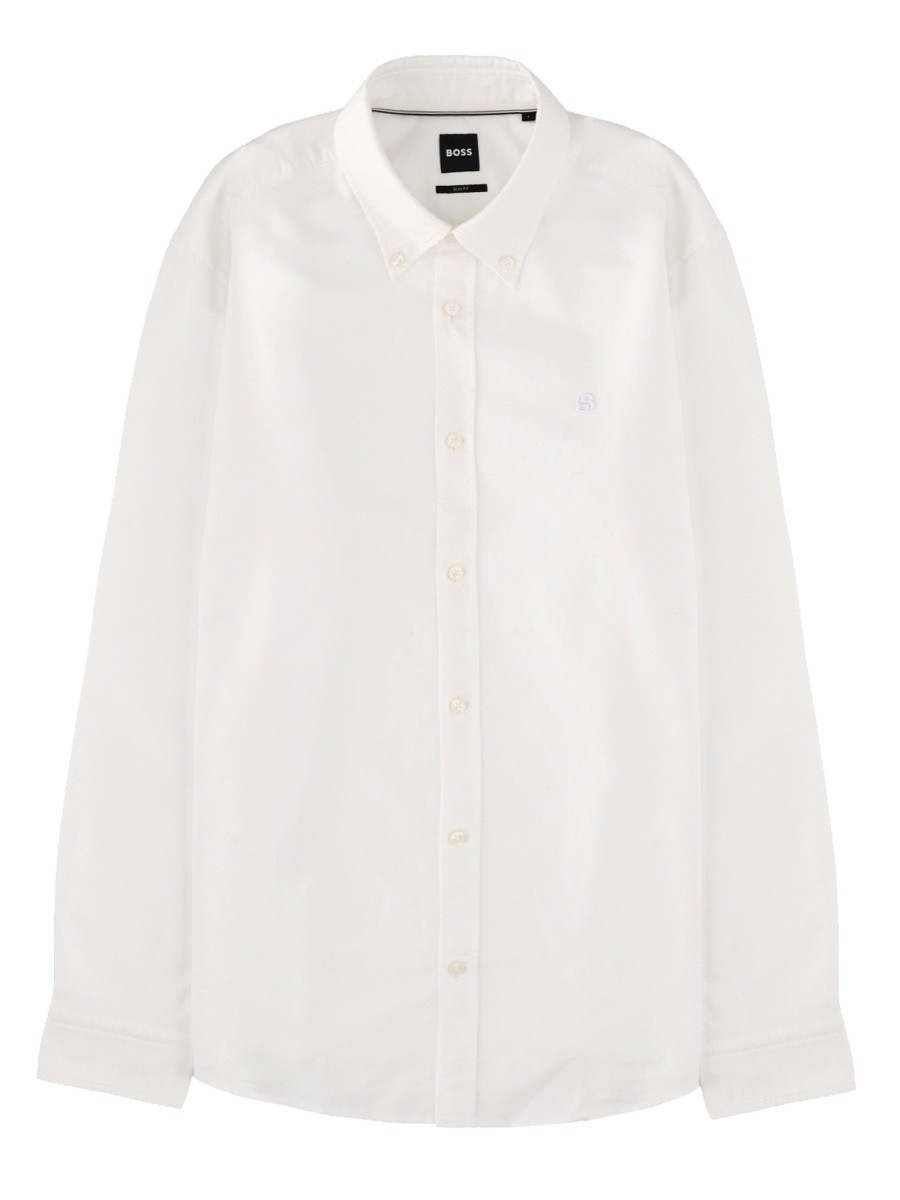 Refresh your wardrobe with the Boss men's SHIRT WITH LOGO in White