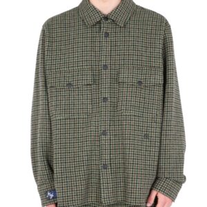 Discover the authentic msgm men's SHIRT WITH LOGO in GREEN