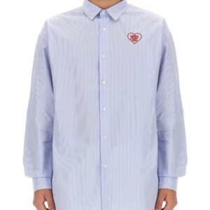 Elevate your look with the FAMILY FIRST men's SHIRT WITH LOGO in Azure
