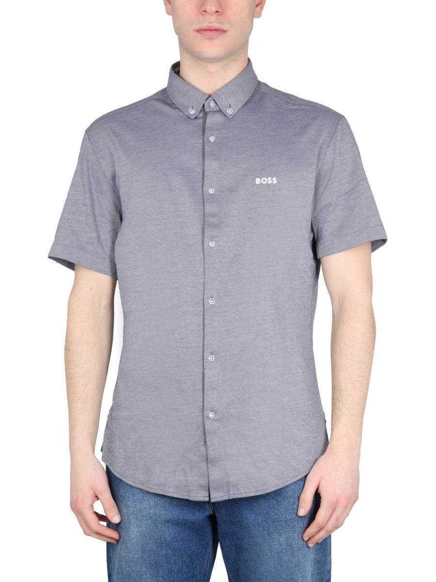 Discover the authentic Boss men's SHIRT WITH LOGO in Grey