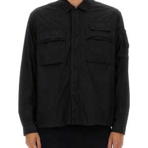 Refresh your wardrobe with the C.P. COMPANY men's SHIRT WITH LOGO in Black