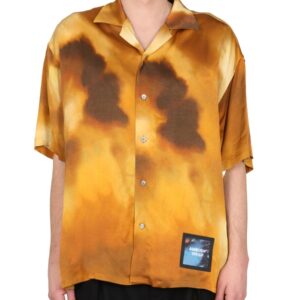 Refresh your wardrobe with the AMBUSH men's SHIRT WITH LOGO PATCH in Yellow