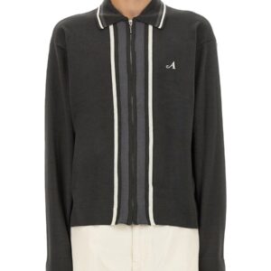 Refresh your wardrobe with the AWAKE NY men's SHIRT WITH ZIP. in Black