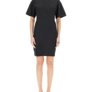 Refresh your wardrobe with the COURREGES women's SHORT COTTON DRESS in Black