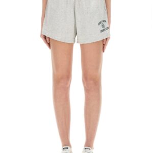 Discover the authentic SPORTY&RICH unisex SHORT VARSITY in Grey