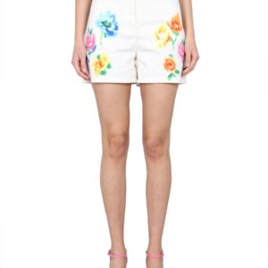 Shop the authentic Boutique Moschino women's SHORTS IN BRODERIE ANGLAISE FLOWER CHINÉ in White