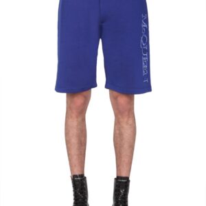Explore the authentic Alexander Mcqueen men's SHORTS WITH EMBROIDERED LOGO in Blue