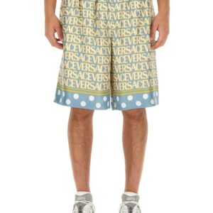 Elevate your look with the Versace men's SHORTS WITH LOGO in MULTICOLOUR
