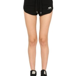 Refresh your wardrobe with the ALPHA INDUSTRIES women's SHORTS WITH LOGO in Black