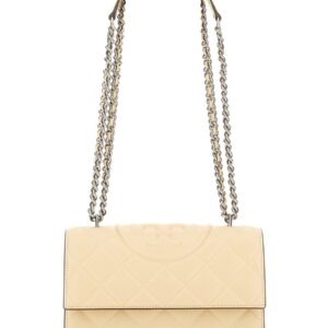 Explore the authentic Tory Burch women's SHOULDER BAG "FLEMING" SMALL in beige