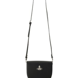 Explore the authentic Vivienne Westwood women's SHOULDER BAG "SADDLE" in Black