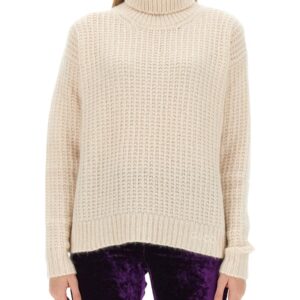 Explore the authentic Gucci women's SILK AND CASHMERE TURTLENECK SWEATER in Ivory