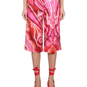 Explore the authentic Etro women's SILK AND COTTON BERMUDA SHORTS in Fuchsia