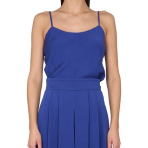 Discover the authentic Max Mara women's SILK CHARMEUSE TUXEDO TOP in Blue
