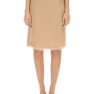 Discover the authentic Gucci women's SILK CHIFFON SKIRT in Nude