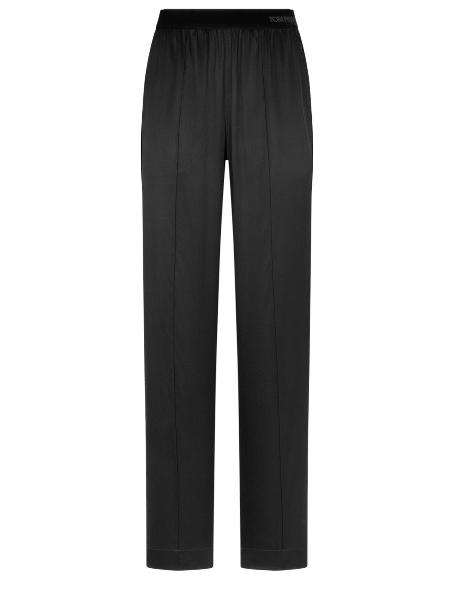 Refresh your wardrobe with the TOM FORD women's SILK PAJAMA PANTS in Black